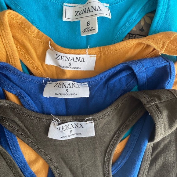 SOLD - 4 Racerback Cropped Tank Tops Small - Picture 5 of 6